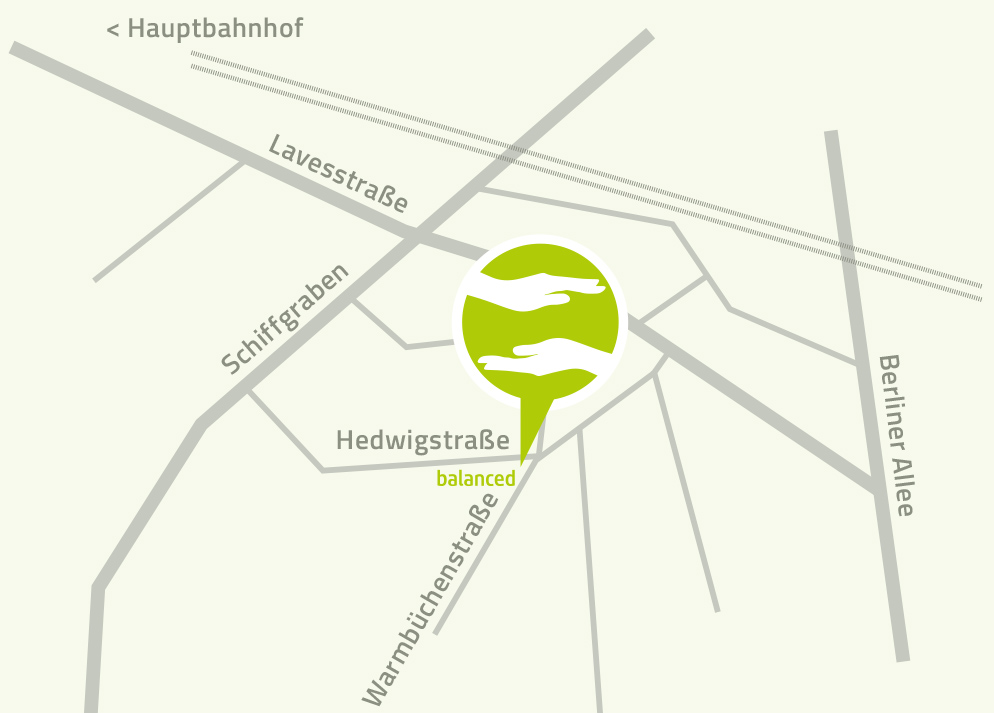 Anfahrtsskizze Hannover-Mitte
